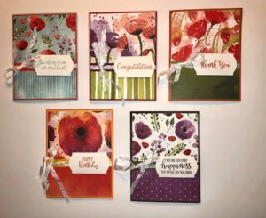 Poppies card set